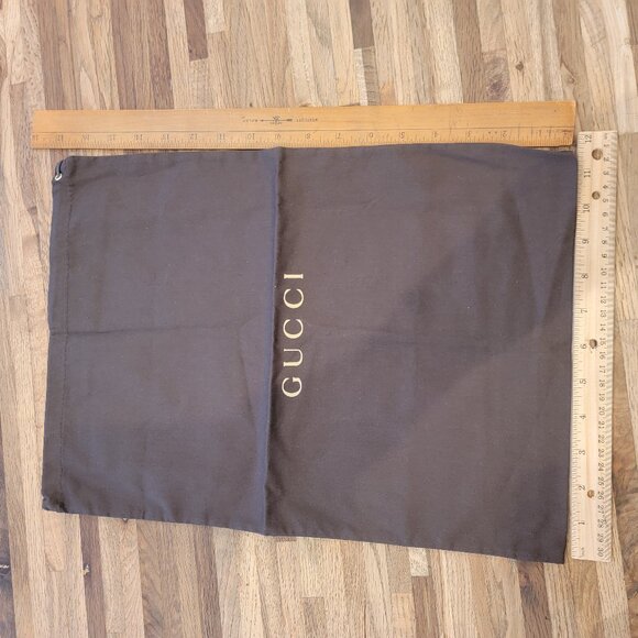 Gucci Brown Drawstring Travel Protection Dust Bag 11.5 x 17" - Picture 3 of 9